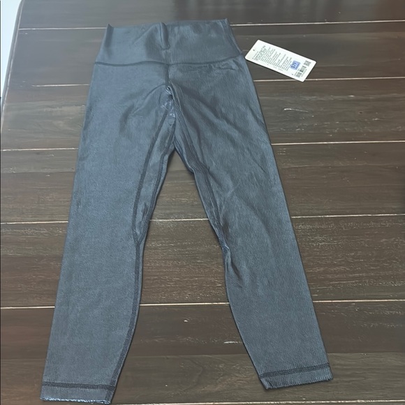 Lululemon Align HR 25" Rib Shine Pants Leggings Sz 4 - Picture 4 of 8